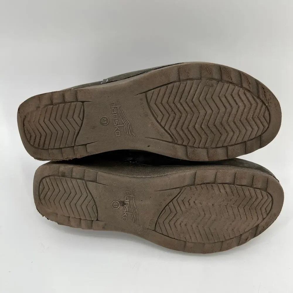Dansko Caley Wedge Bootie Womens EU 41 US 10.5-11 Gray Nubuck Leather Ruched